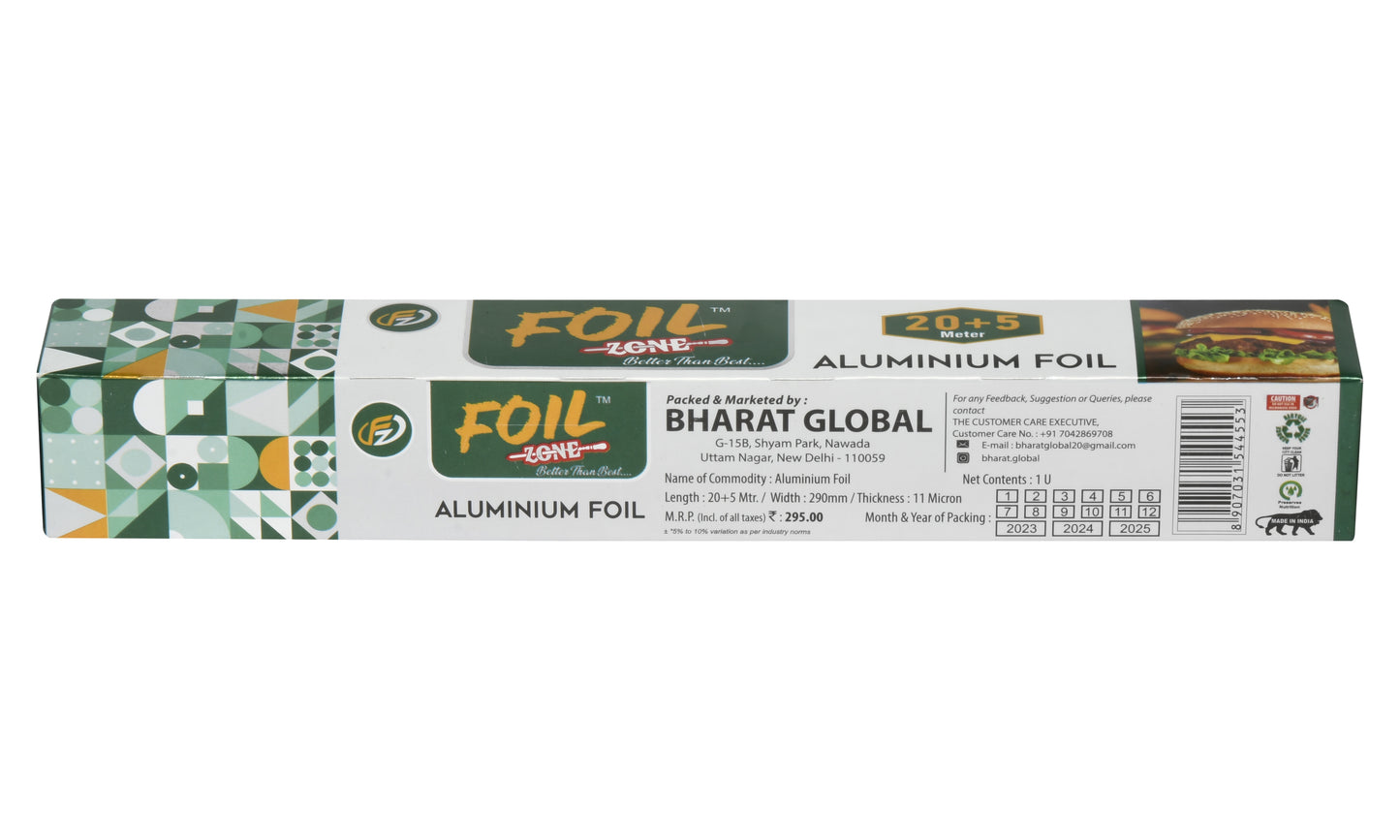 FOILZONE ALUMINIUM FOIL 25 METERS
